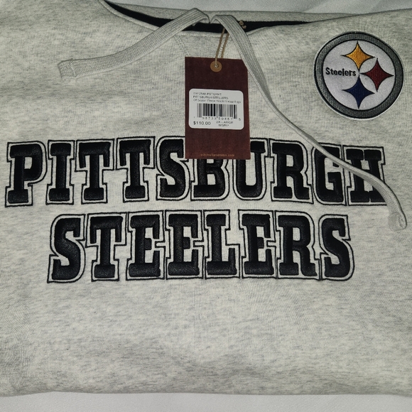 Mitchell & Ness Gray Pittsburgh Steelers Sweater - Picture 1 of 7